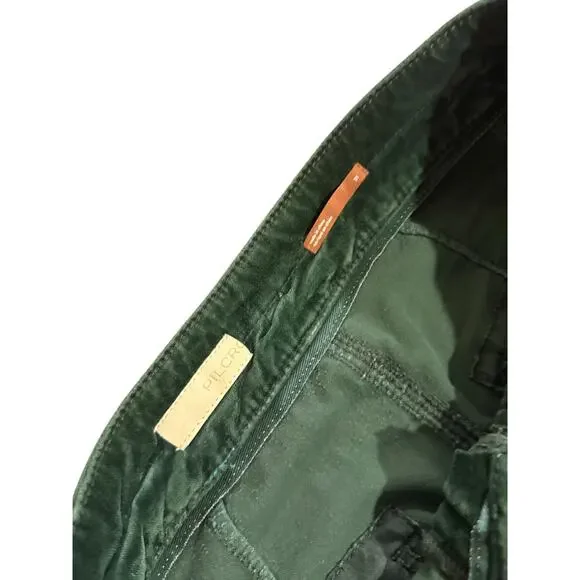 Pilcro for Anthroplogie Velvet Green Emroidered The Wanderer Pants - Picture 7 of 14